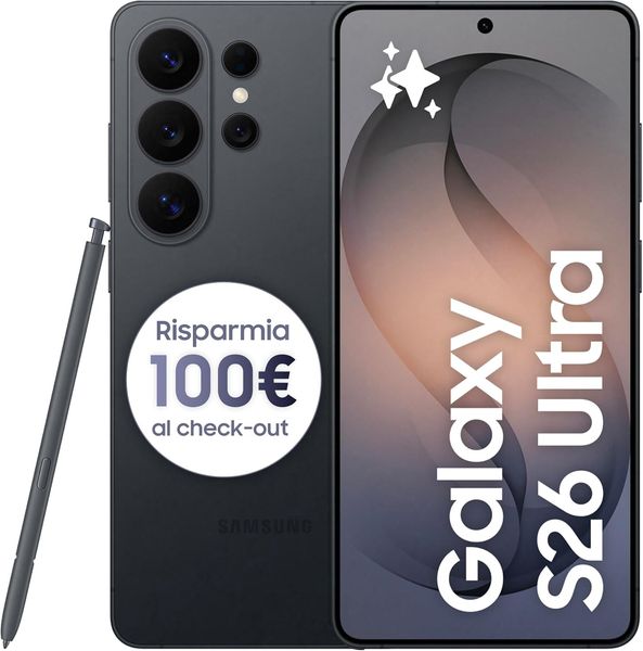 Samsung Galaxy S26 Ultra Smartphone AI, 512GB, 3 anni di Garanzia, Privacy Display Integrato, Processore Potente, Assistente Foto, Camera 200 MP, 5000 mAh, Black [Versione italiana]